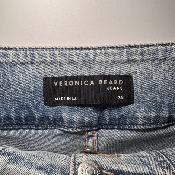 Veronica Beard Katherine Corset Extra High Rise Jeans Size 28 Button Fly Blue - Picture 5 of 6